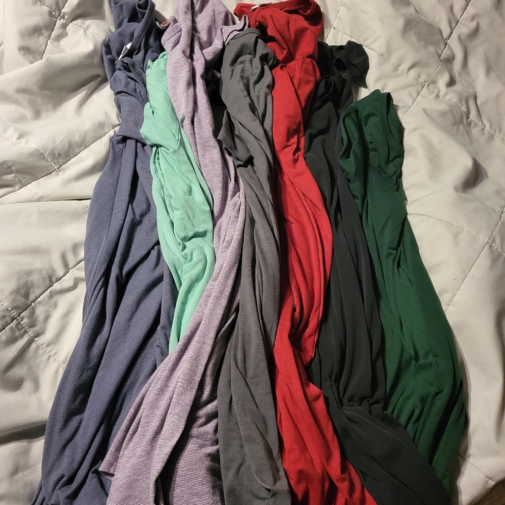 Lot Of 7 LuLaRoe Carly Dresses-Size Large, various colors